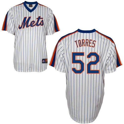 Carlos Torres #52 MLB Jersey-New York Mets Men's Authentic Home Cooperstown White Baseball Jersey